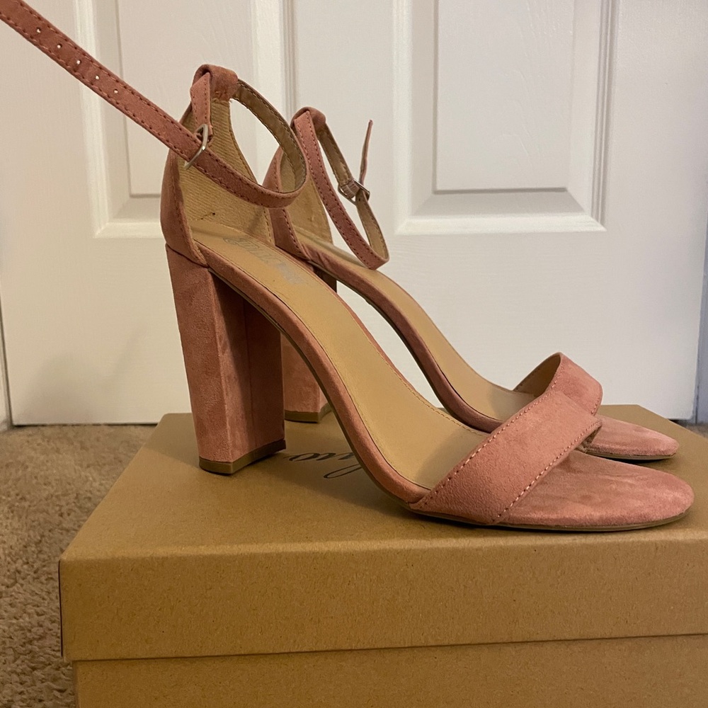 Pink Heels with Block Heel